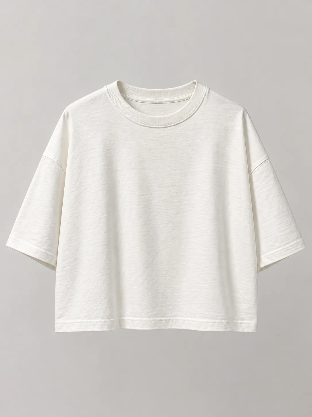 Camiseta cruda de manga corta