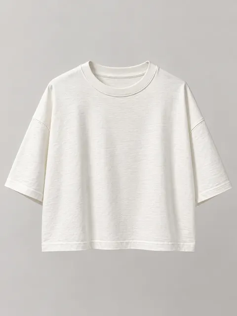 Camiseta cruda de manga corta